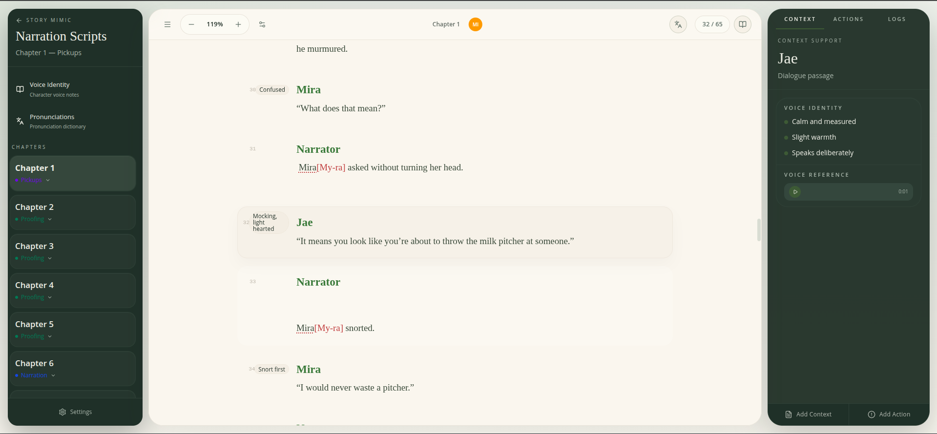 Add delivery cues, section notes, and performance reminders right next to the lines they apply to.